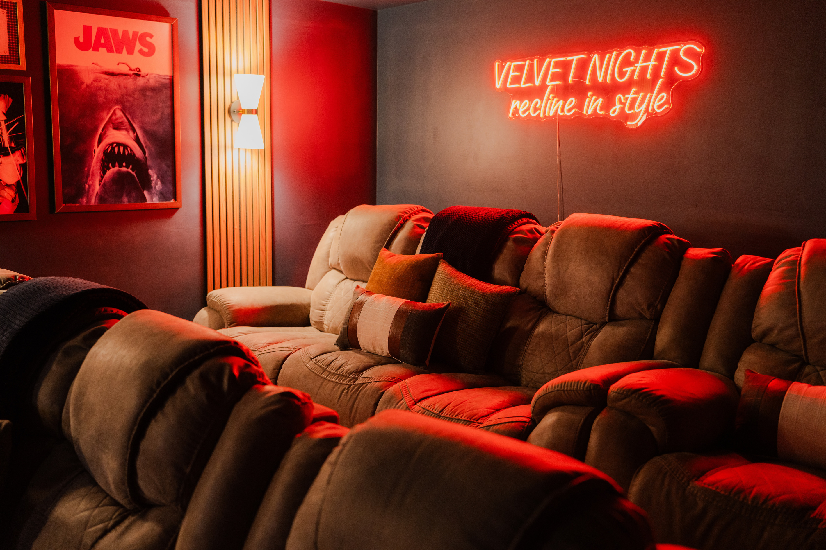 Bring everyone together for movie nights, game-day watch parties, and unforgettable evenings in the private theater room.