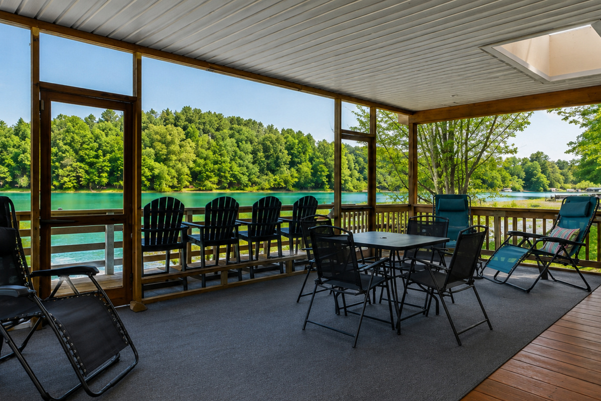Screened in pavilion 