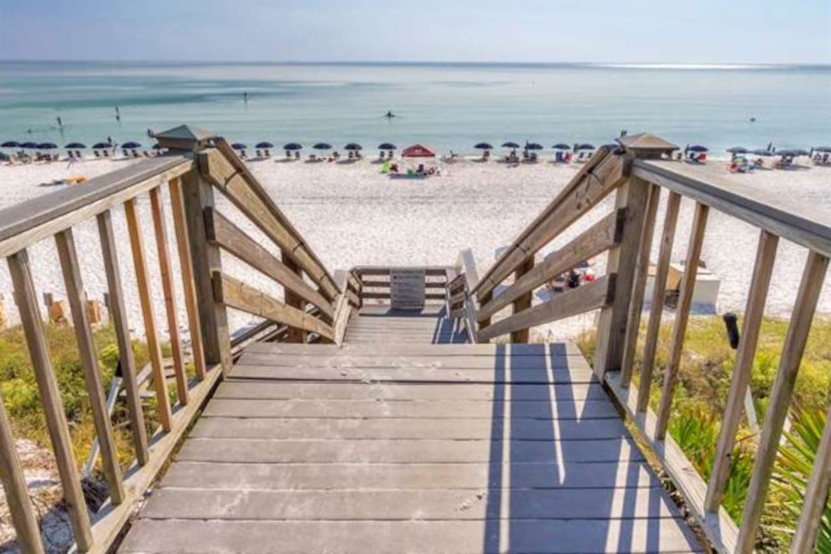 Short walking distance to private beach access. 