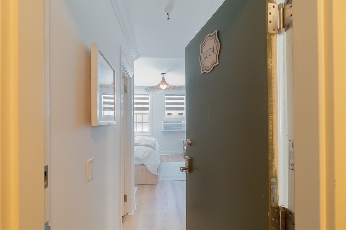 Welcome! Entry to your home away from home.