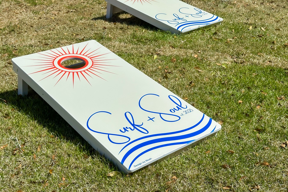Plus, the backyard has a lawn area perfect for a game of corn hole!