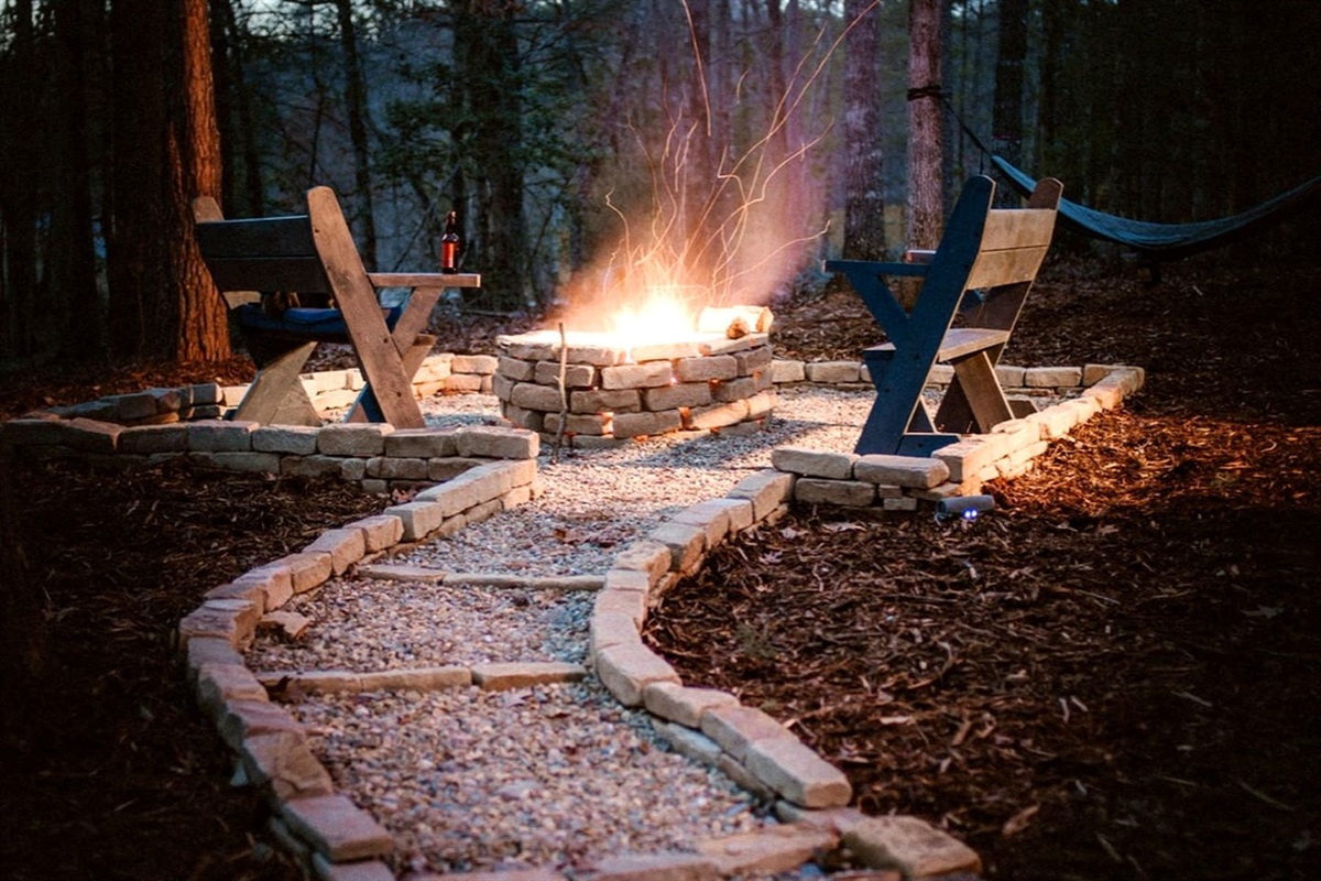 Gather ‘round the fire pit for s’mores and stories.