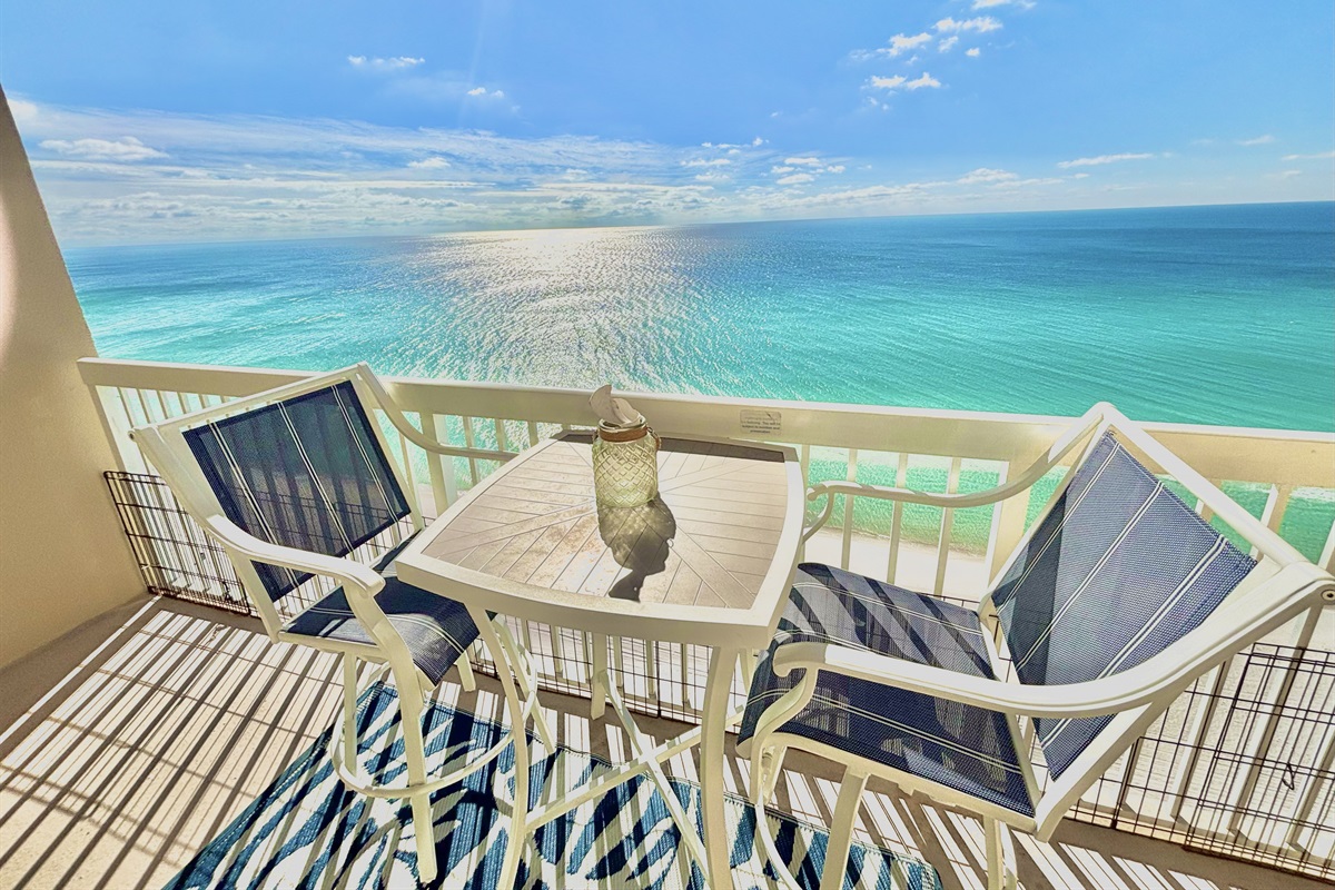 Patio furniture on balcony