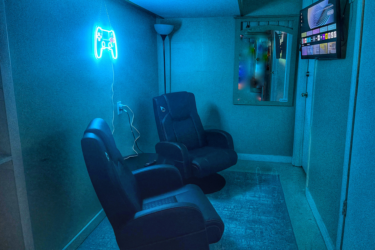 Newly added downstairs gaming room