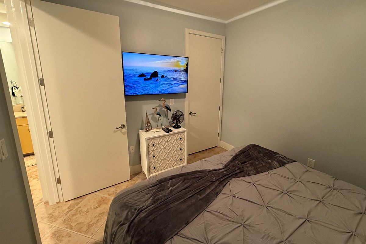 Samsung smart TV in guest bedroom