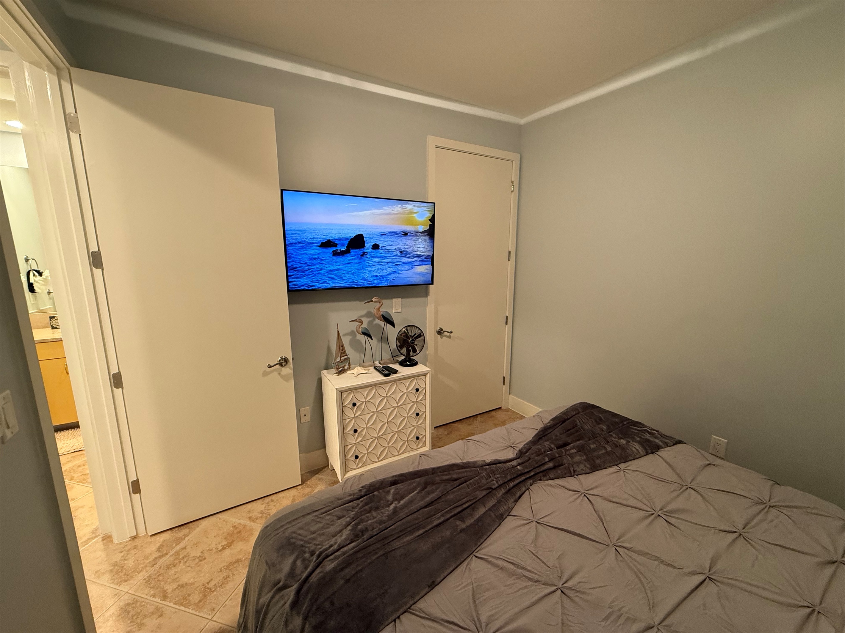 Samsung smart TV in guest bedroom