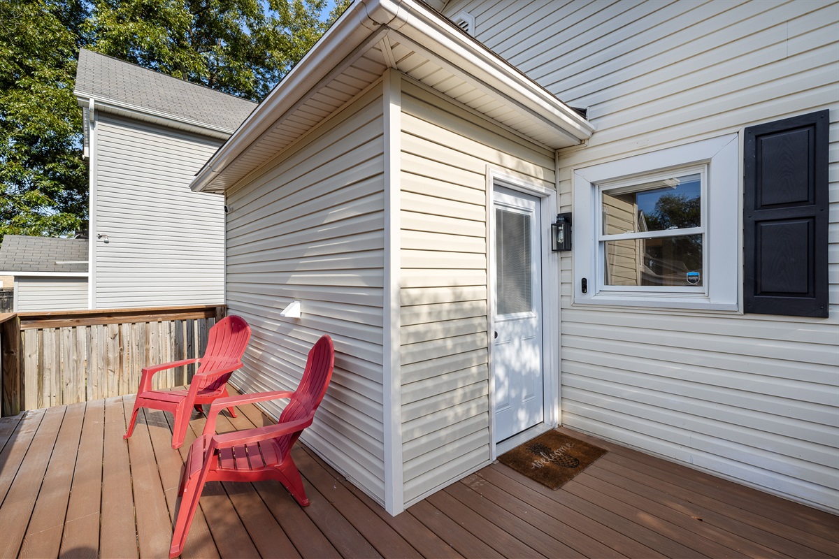 Back Deck with Seating