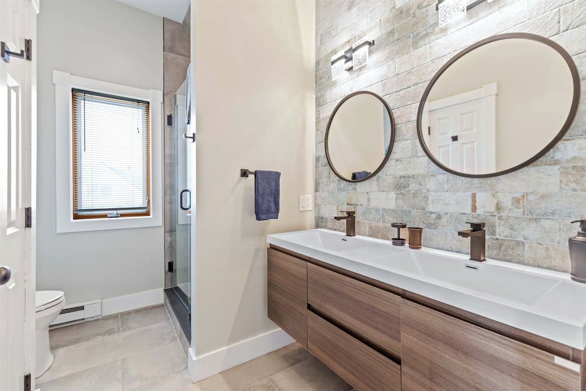 Full bath and double sink