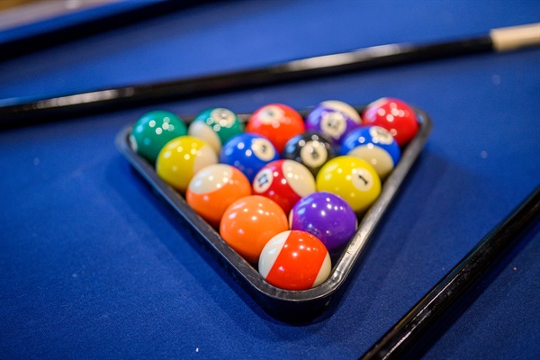 Sleek billiards and entertainment for the ultimate cabin game night.