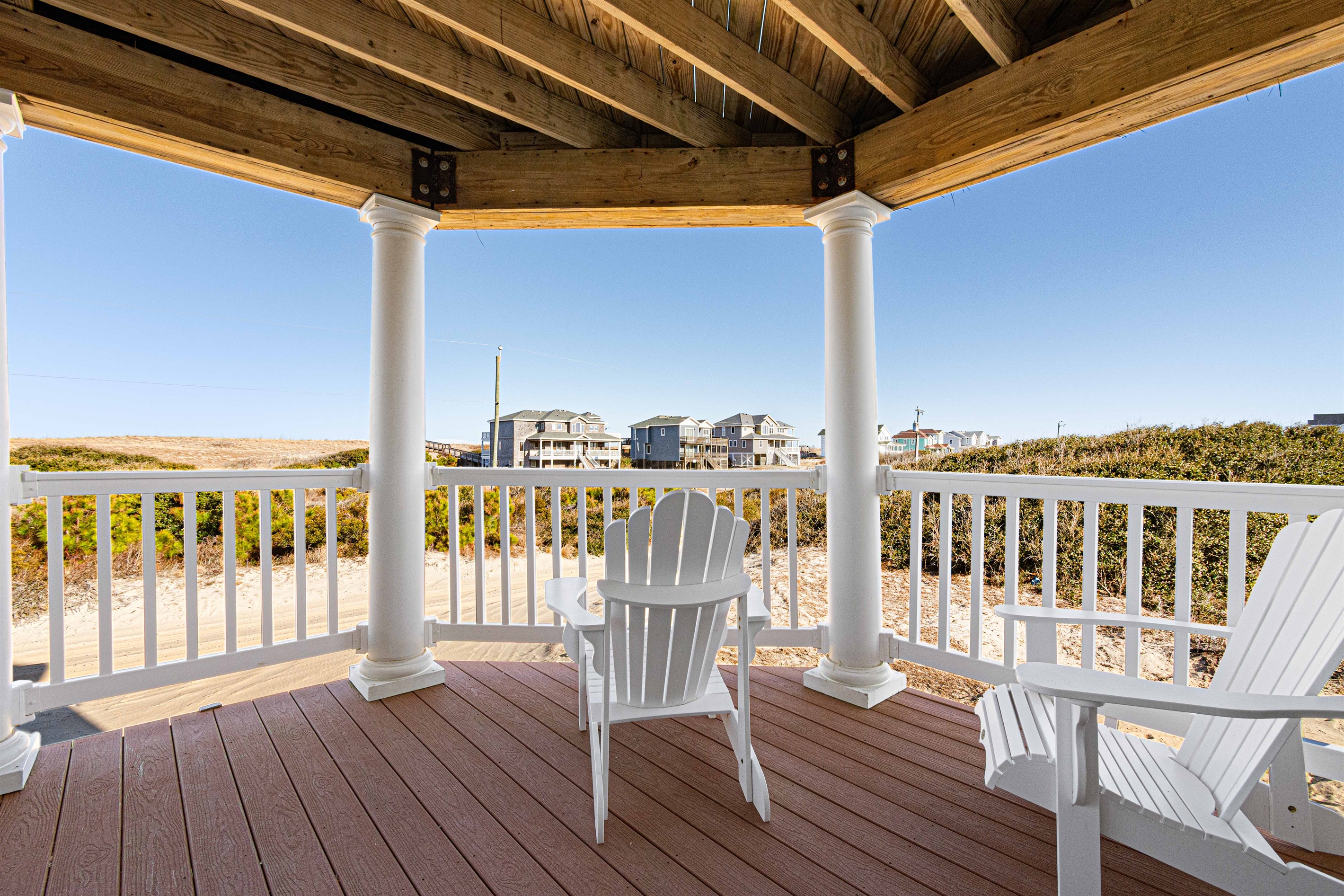 Sip coffee right outside your room and watch the sunrise