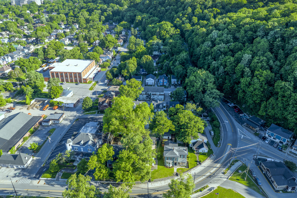 Nestled in a lush Frankfort neighborhood, surrounded by historic homes, hillsides, and Kentucky hospitality.