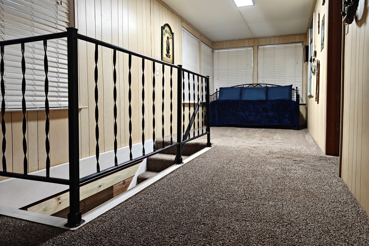 Daybed on second level, which is main level