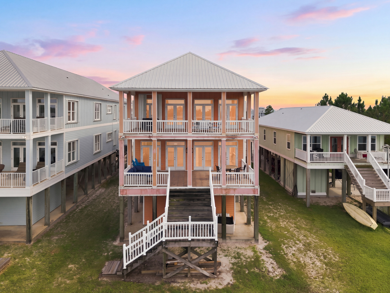 Elevated coastal home perched over Little Lagoon in Gulf Shores