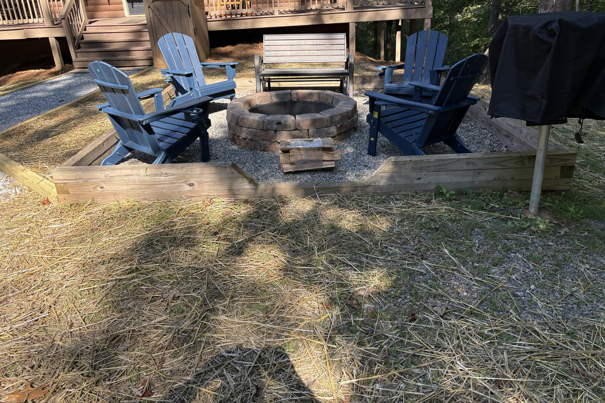 Extra seating around the firepit