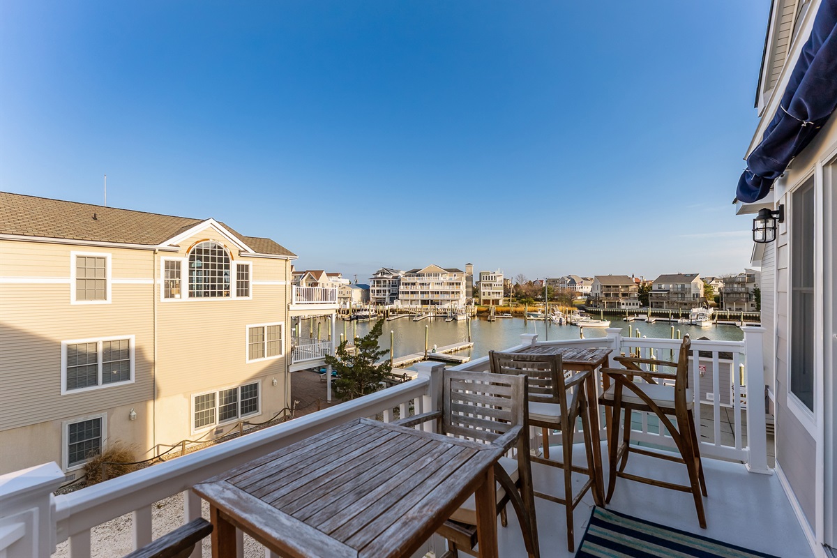 Private Balcony with Outdoor Seating and Retractable Awning