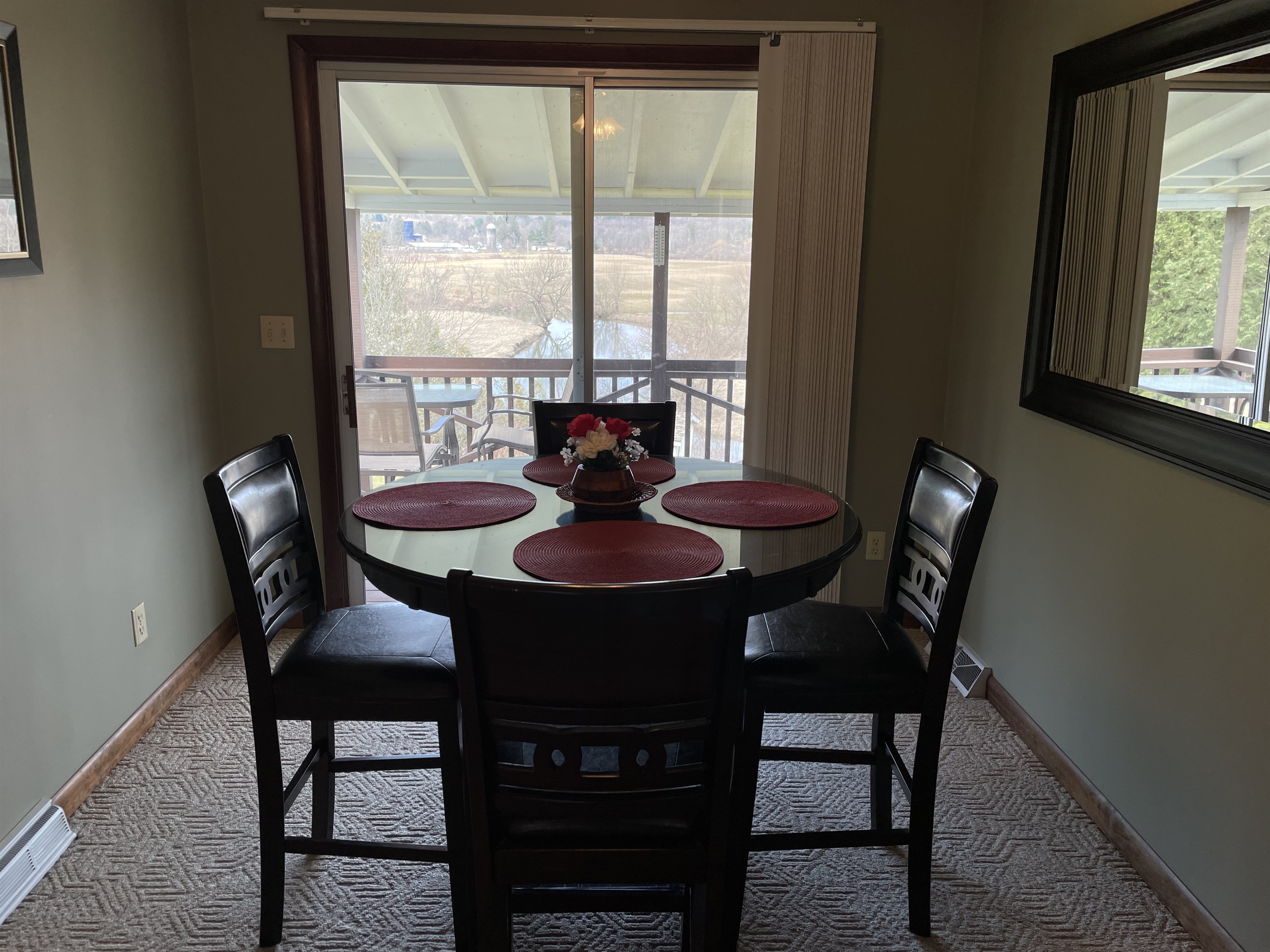 Dining area with awesome view of meandering Susquehanna River