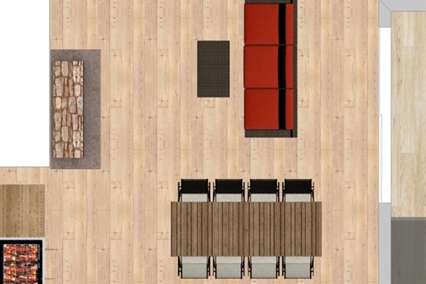 Main Level Deck Rendering