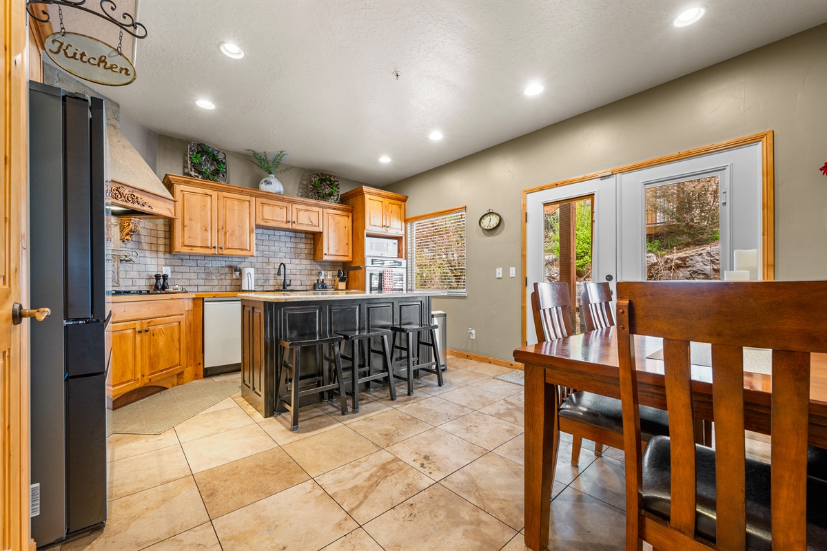 Bright dining space for shared meals and planning your next adventure.