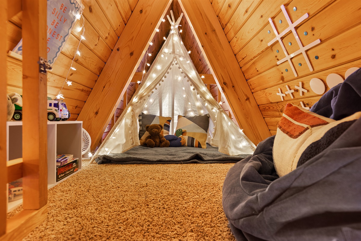 Kids will love the play loft!