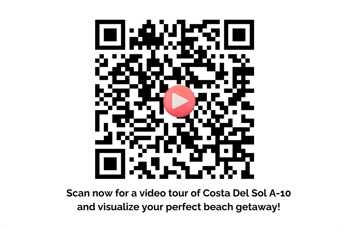 Scan this QR Code for a video walkthrough of the property to help you better visualize your perfect beach vacation!