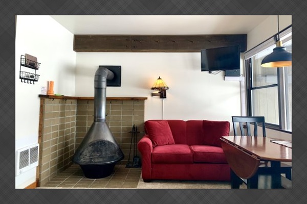 Fire place next to living room & dinning area.