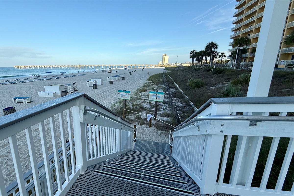 Steps to the beach