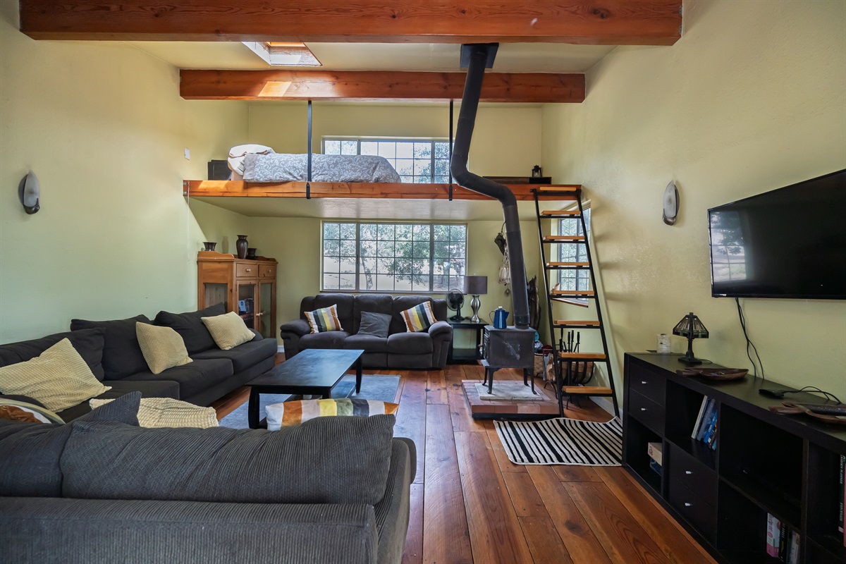Living Room with the Loft