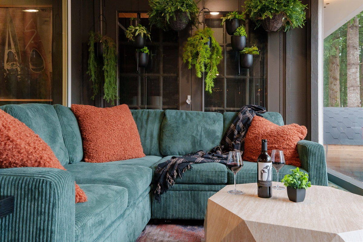 This peaceful lounge sits apart from the main living space, giving your group extra room to spread out and unwind in comfort.