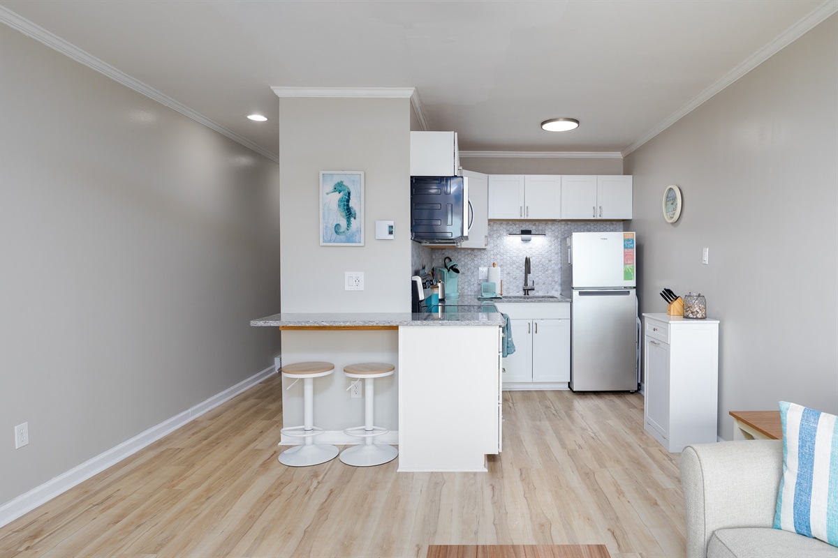 Hallway and kitchen area