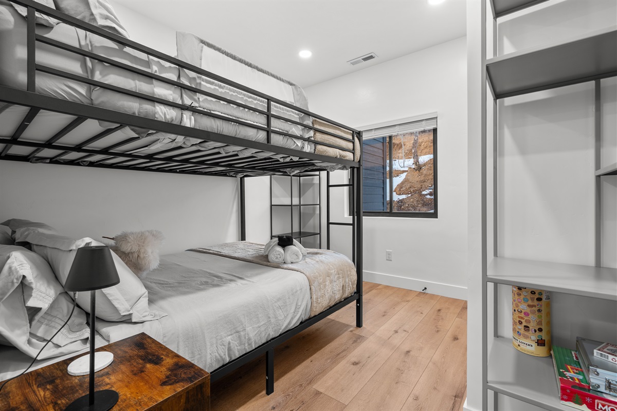Smart bunk layout maximizes space and comfort.