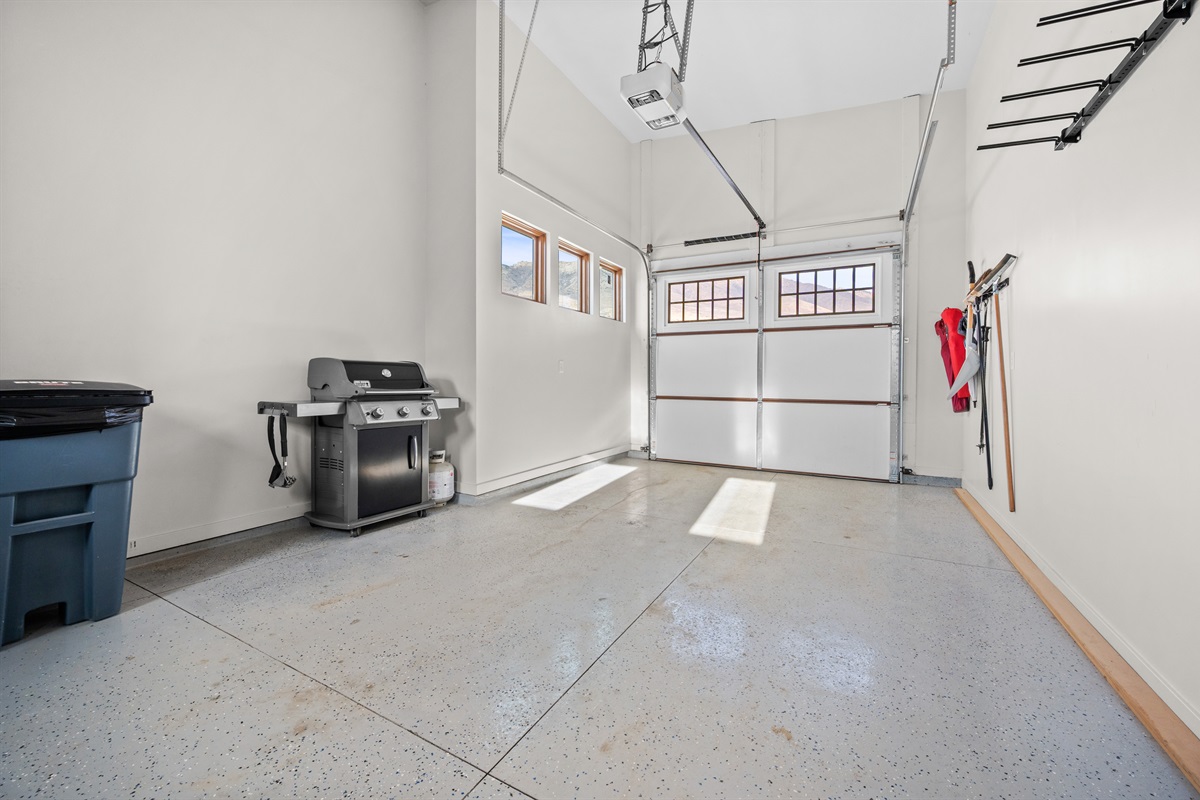 Garage space for parking and storage