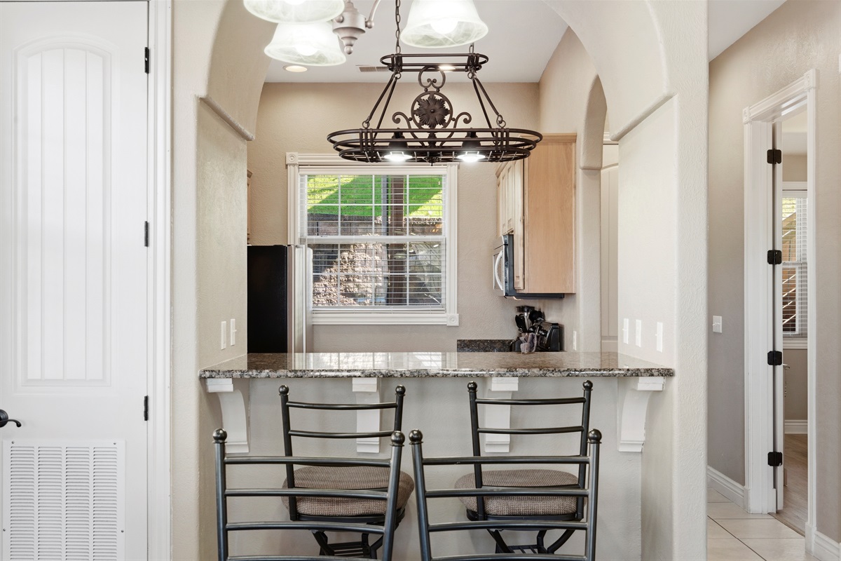 Casual dining space right off the kitchen for easy meals.