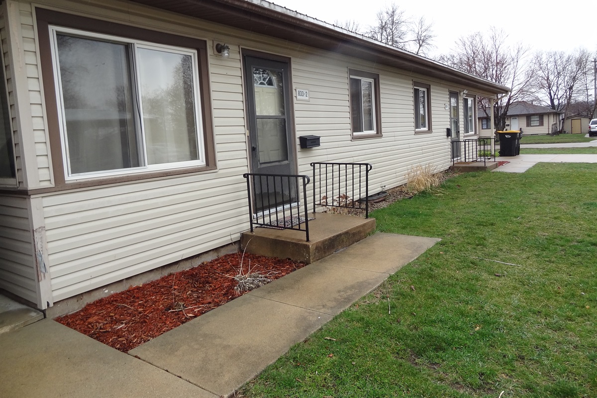 Unit is part of a side by side duplex