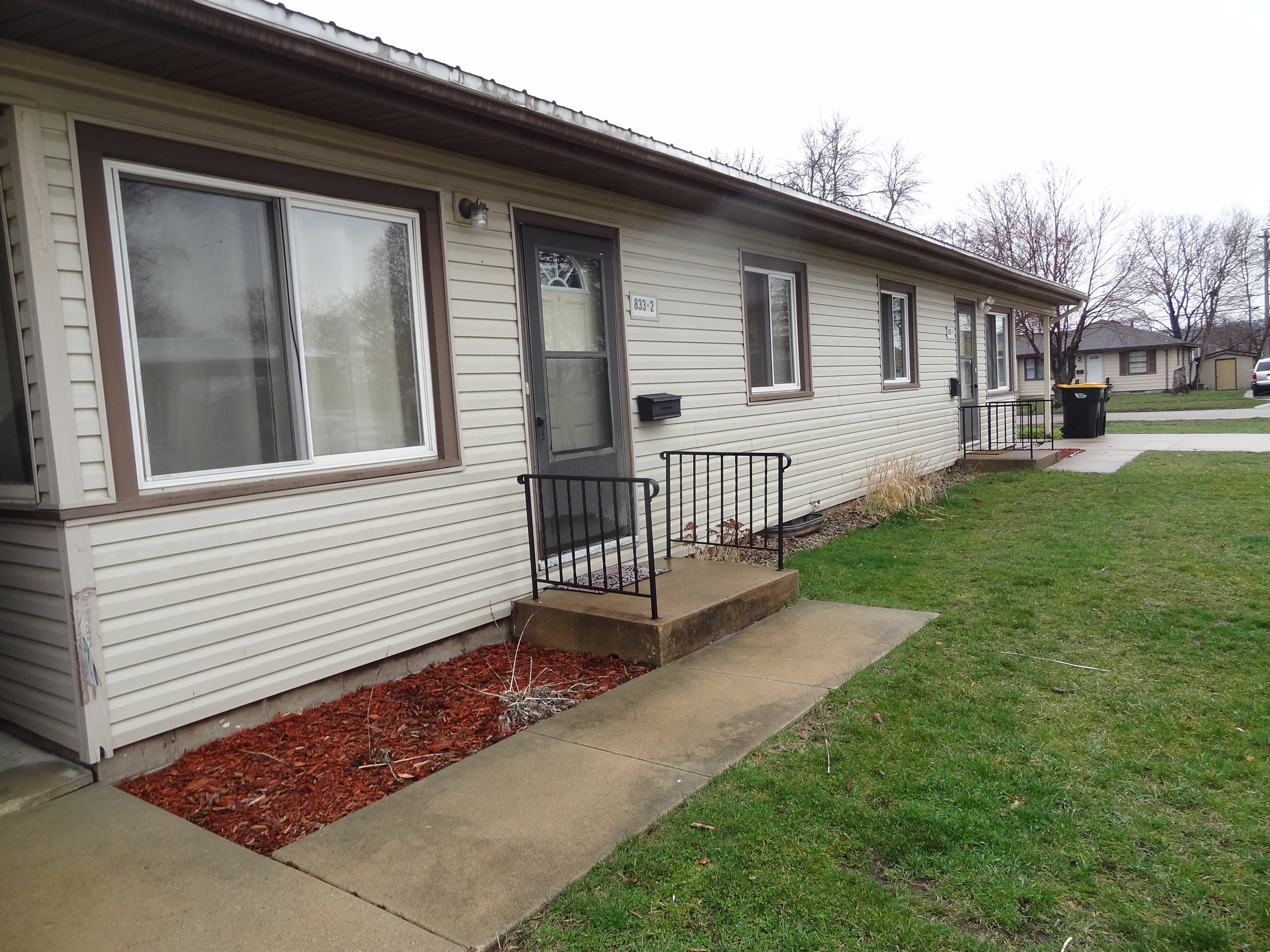 Unit is part of a side by side duplex