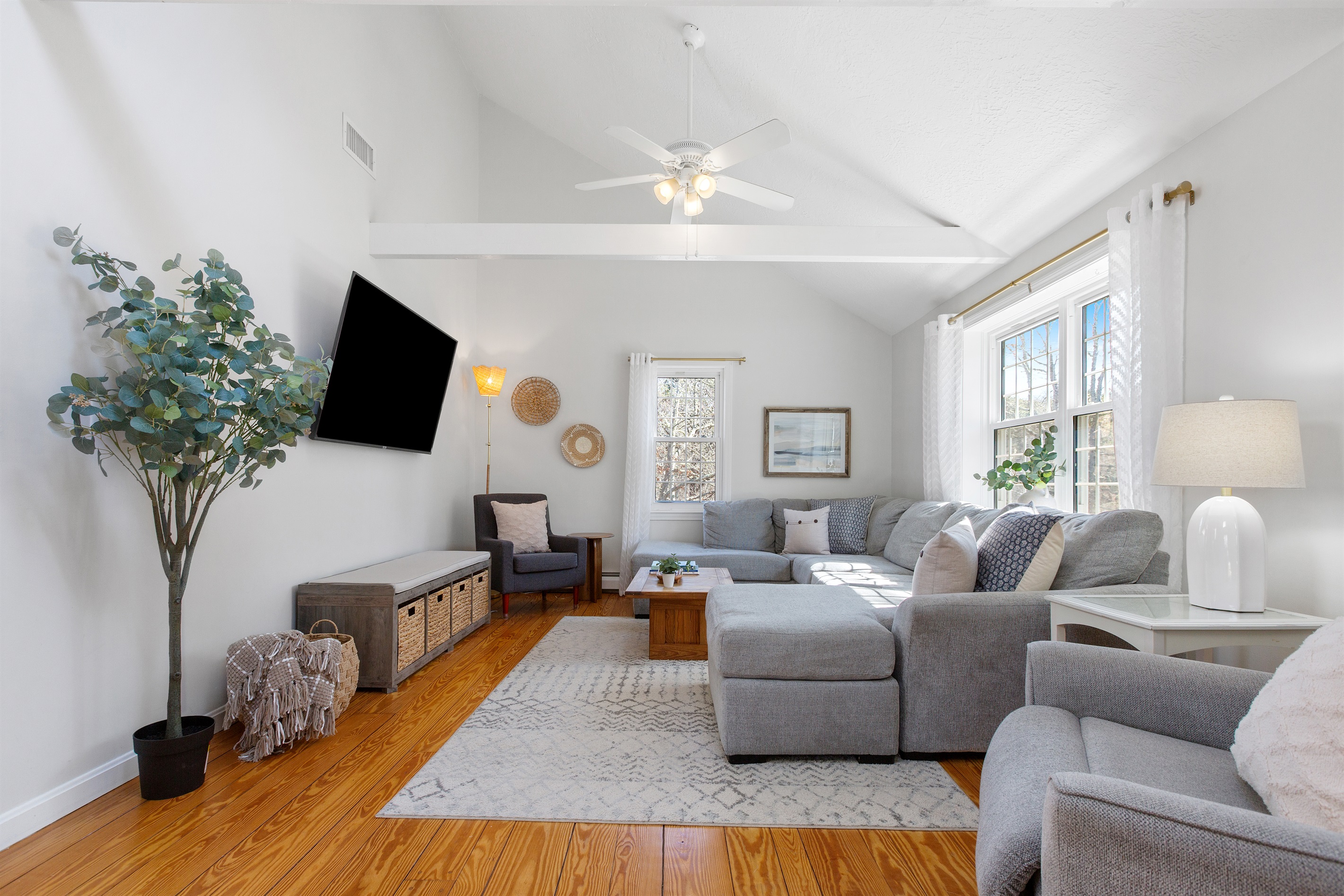 Kick back, stretch out, and enjoy the inviting atmosphere of our living room.