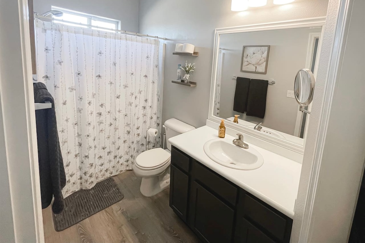 Private bathroom off bedroom #3 with shower only