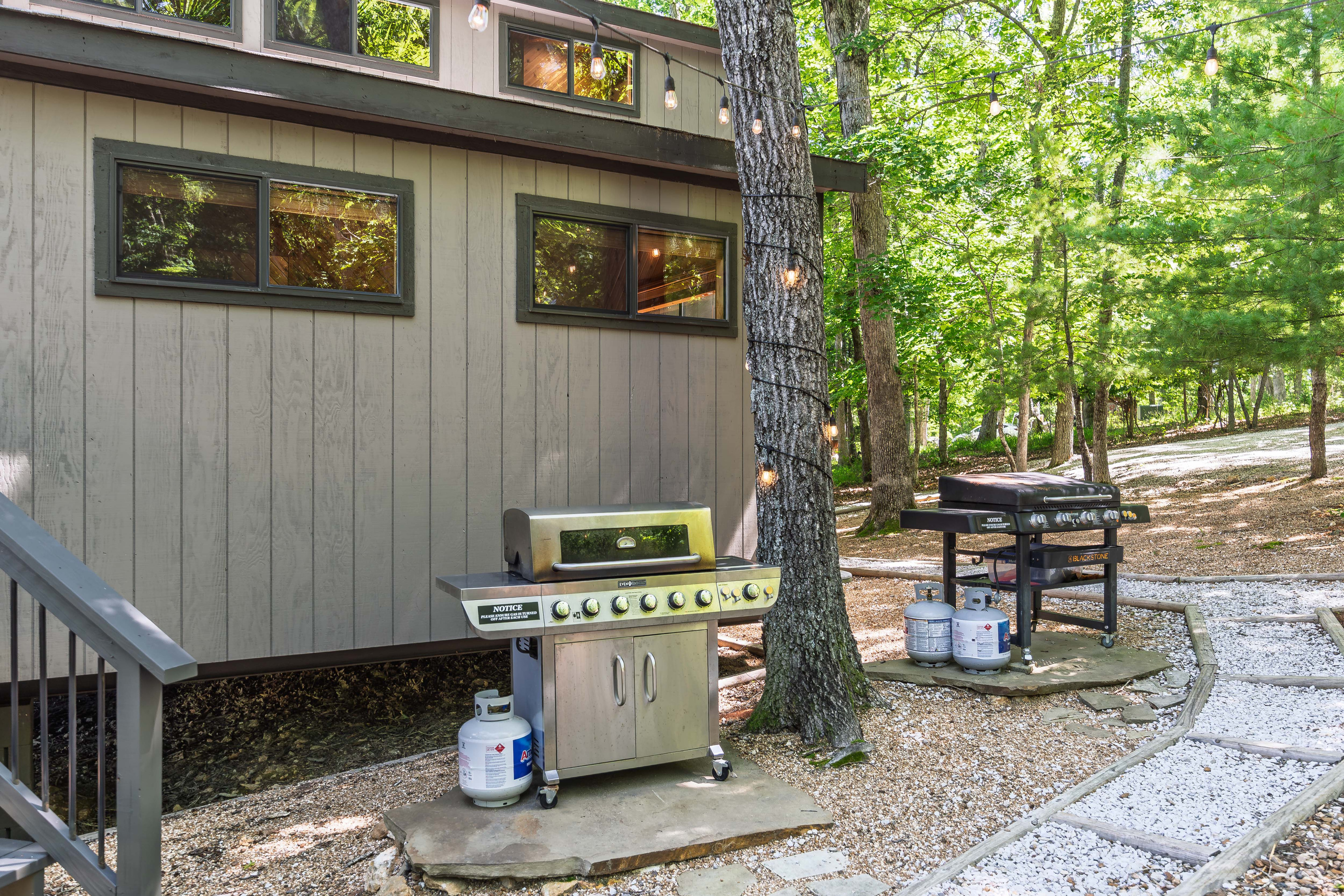 Gas grill and Blackstone available with propane