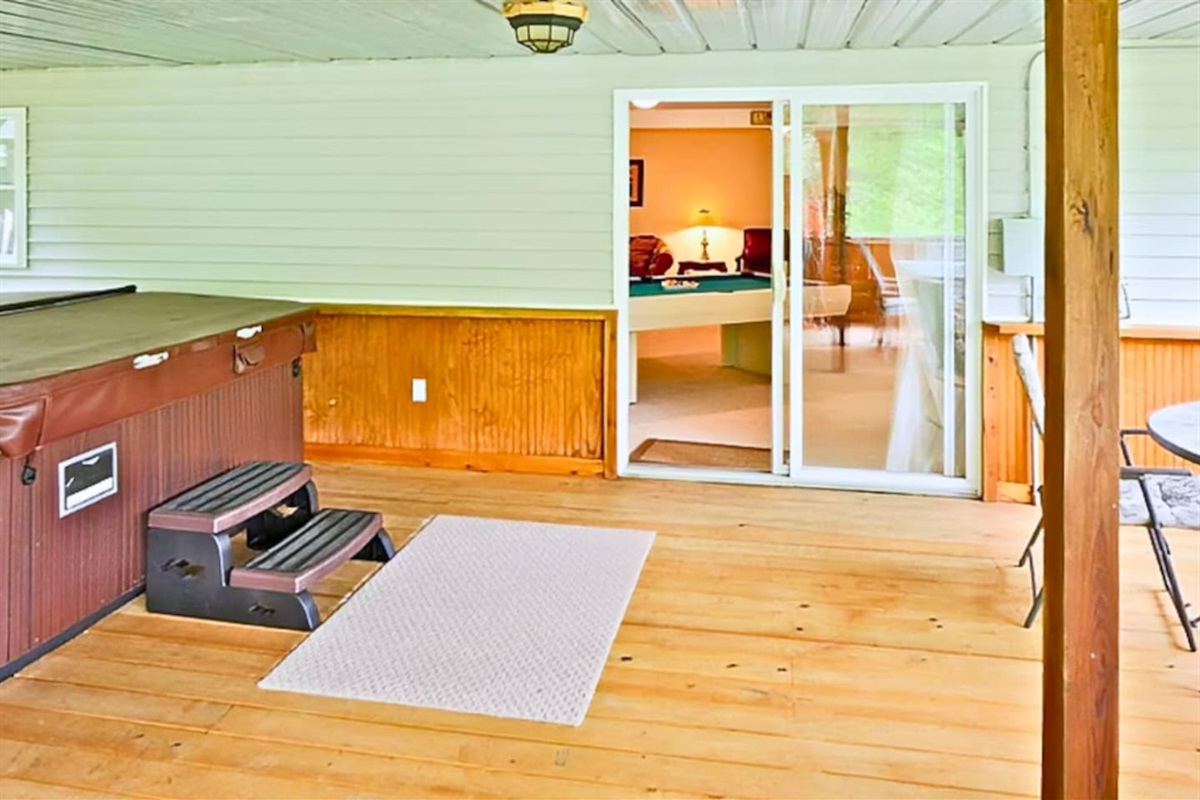 Quick entrance in and out of the hot tub on those really cold nights! 