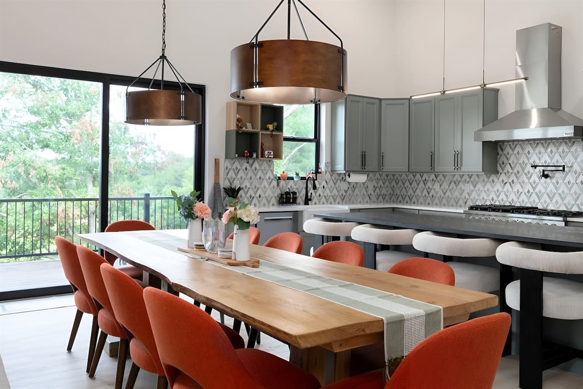 Some things are already just right.This fully stocked kitchen will remain largely the same as we elevate the rest of the home around it. Dining Area seats 18. 