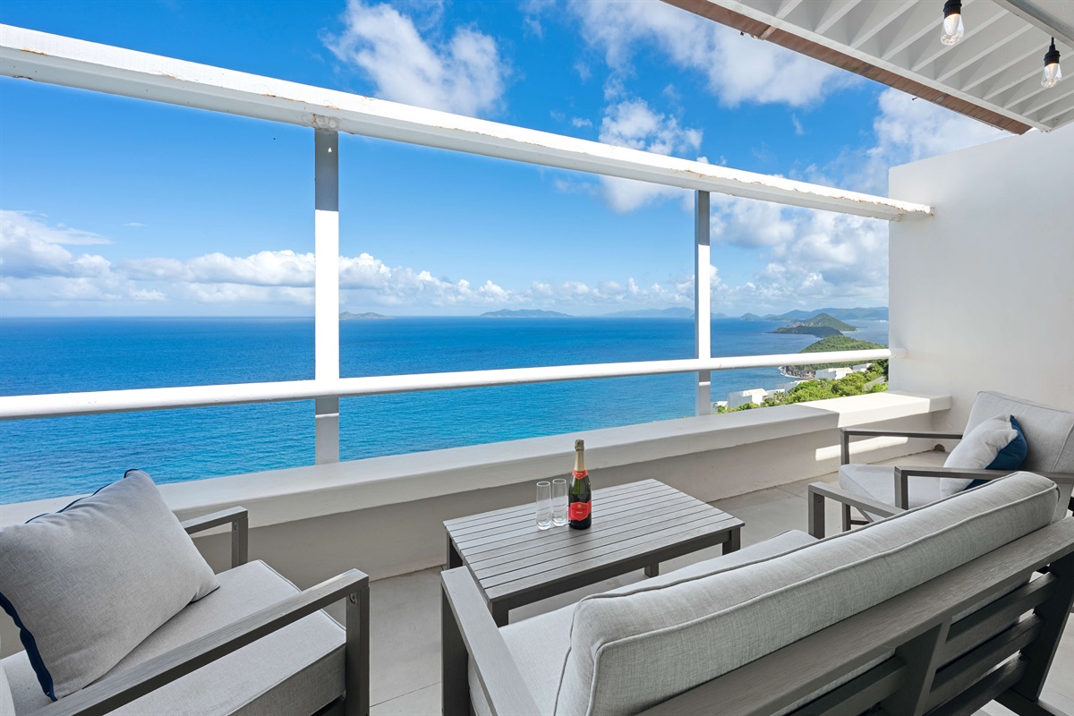 Outdoor seating to start and finish your day!