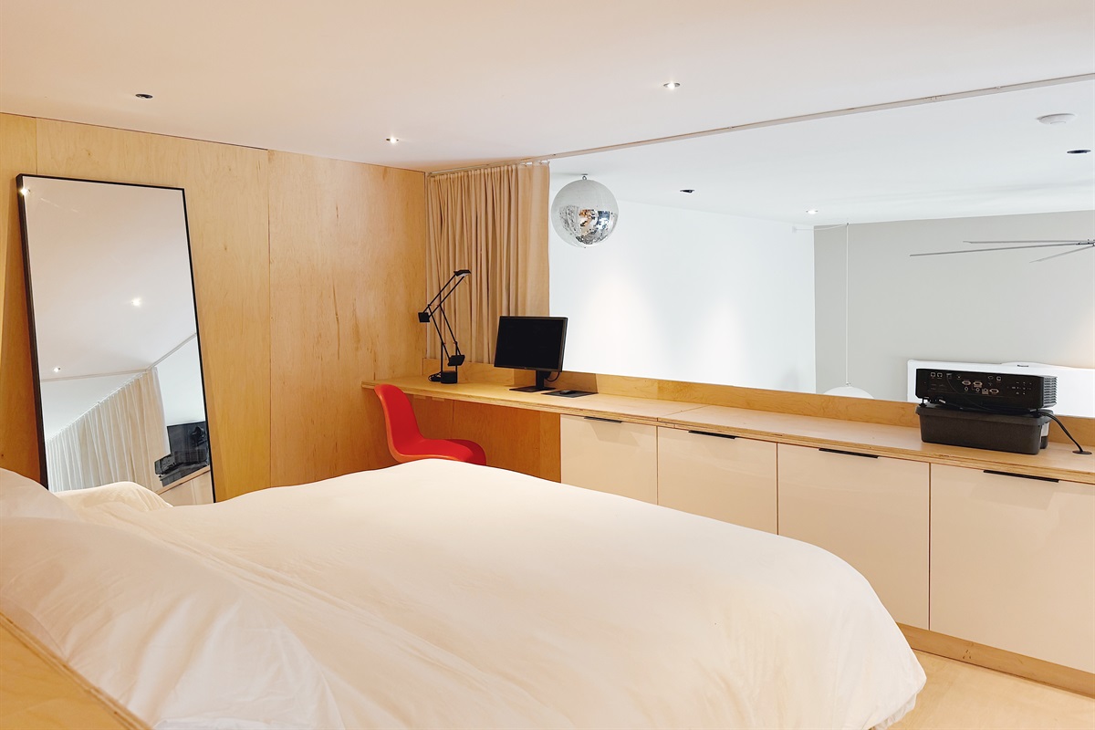 Upstairs bedroom and desk
