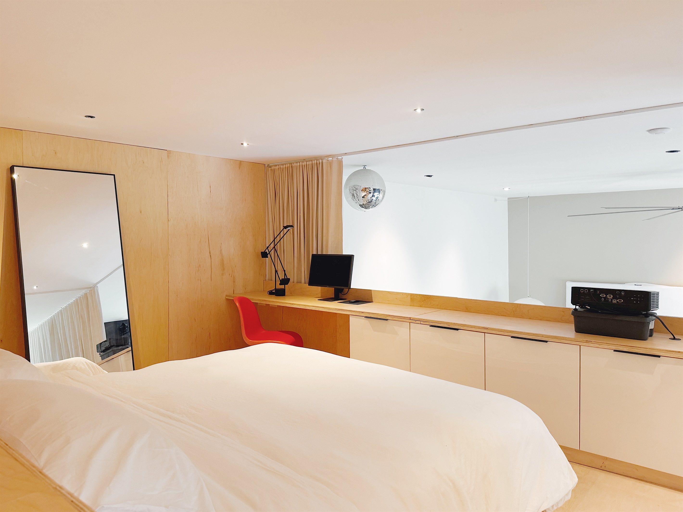Upstairs bedroom and desk