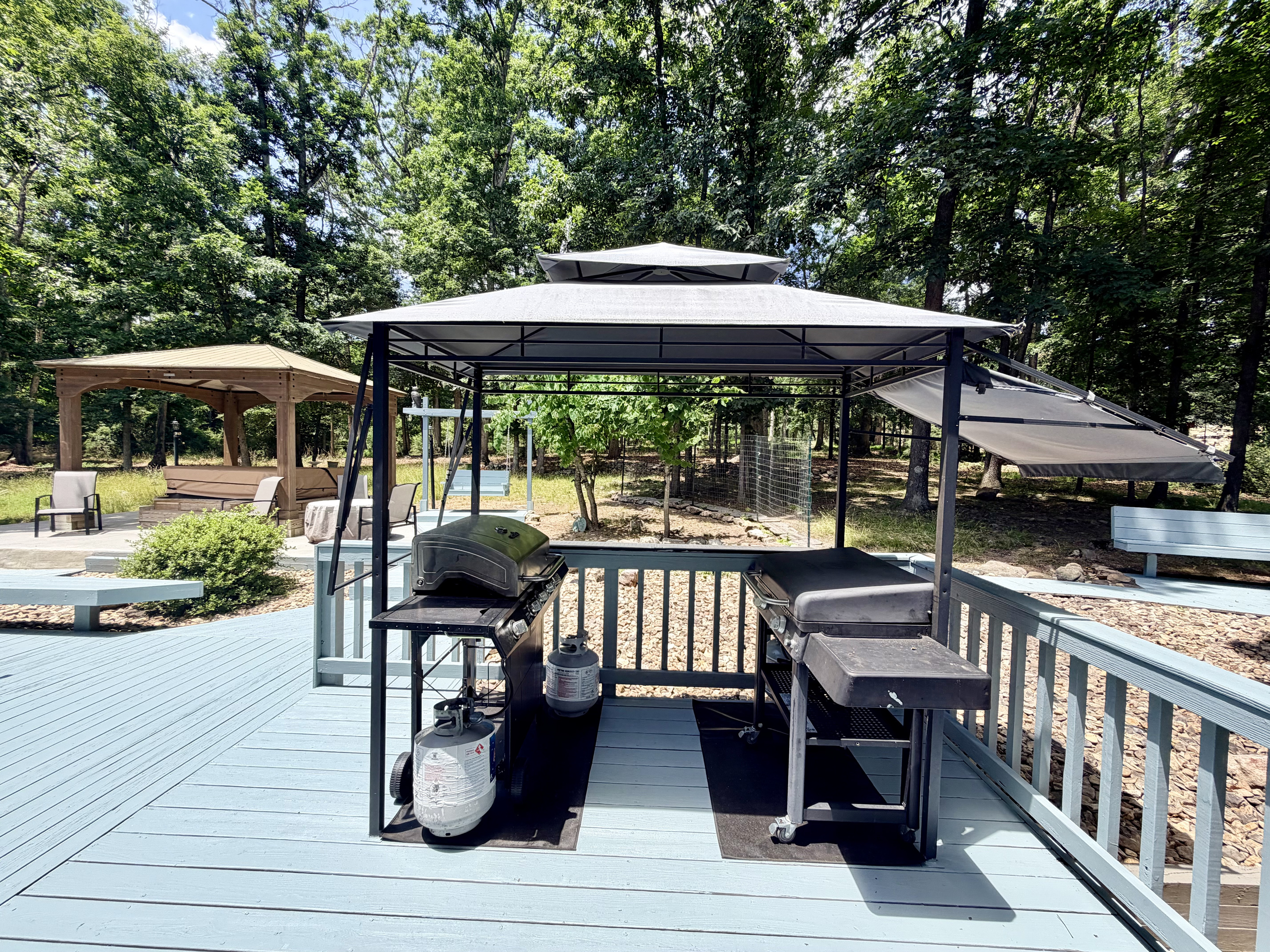 A propane grill and a propane griddle!