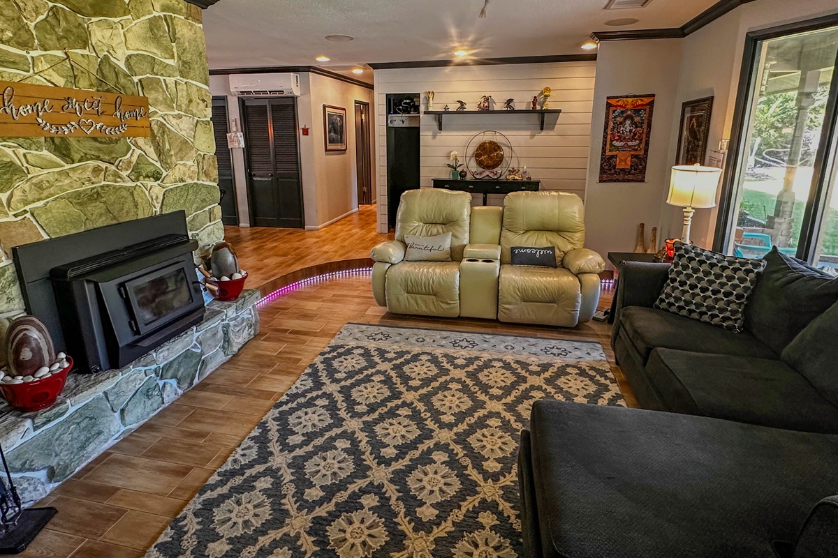 Living Room with Fire Place/Stove