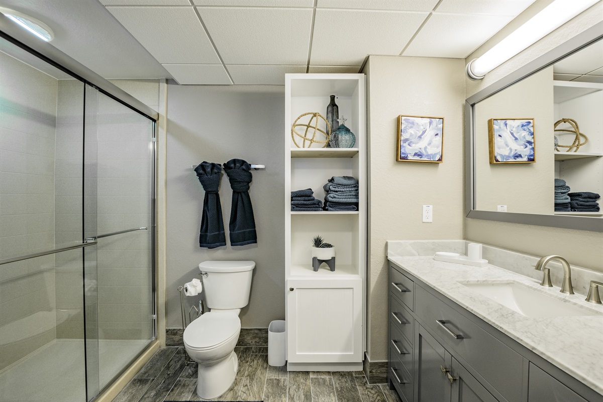 Master bathroom with walk in shower