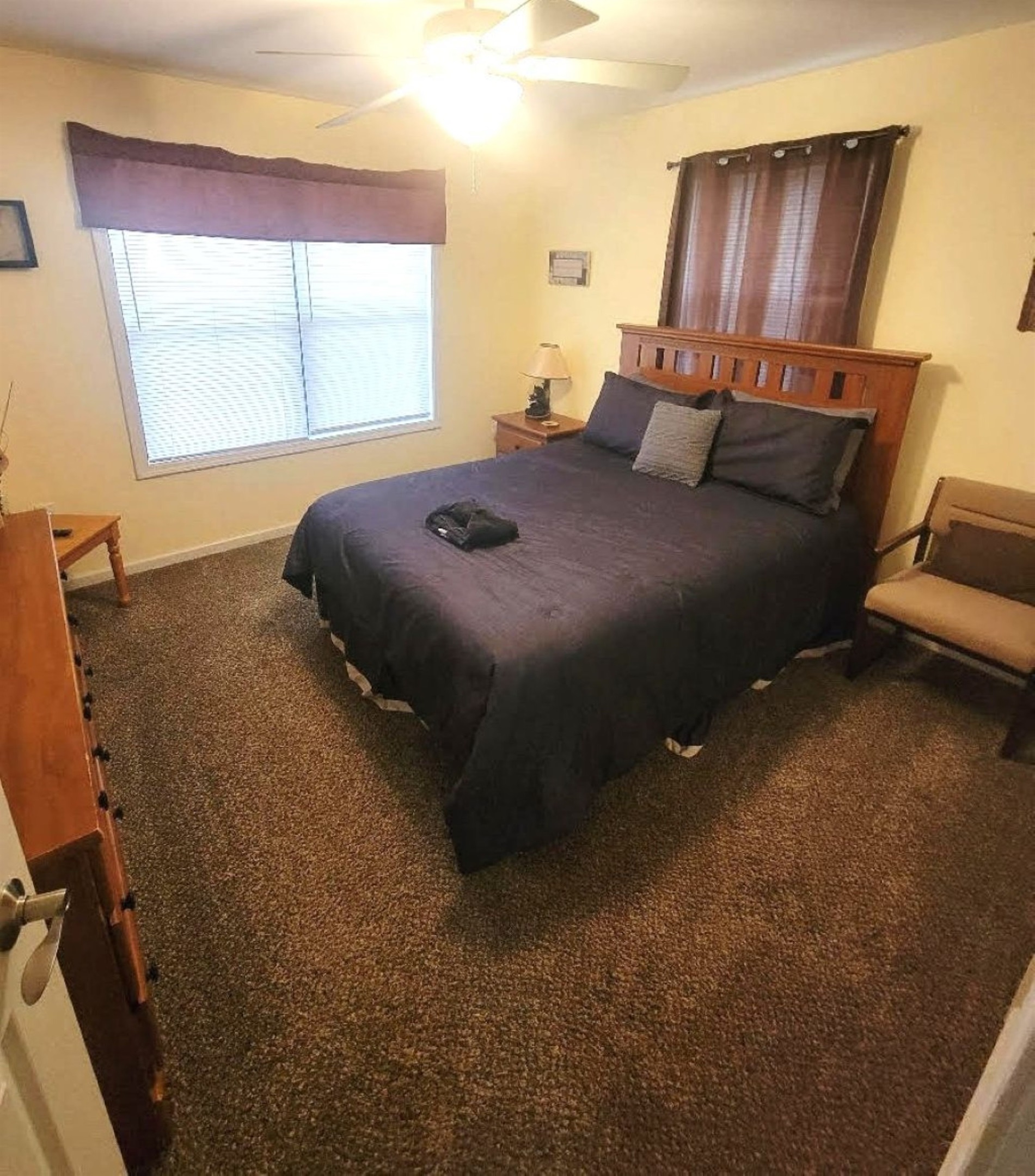 Bedroom 3-Comfortable guest room with queen bed & flat screen TV
