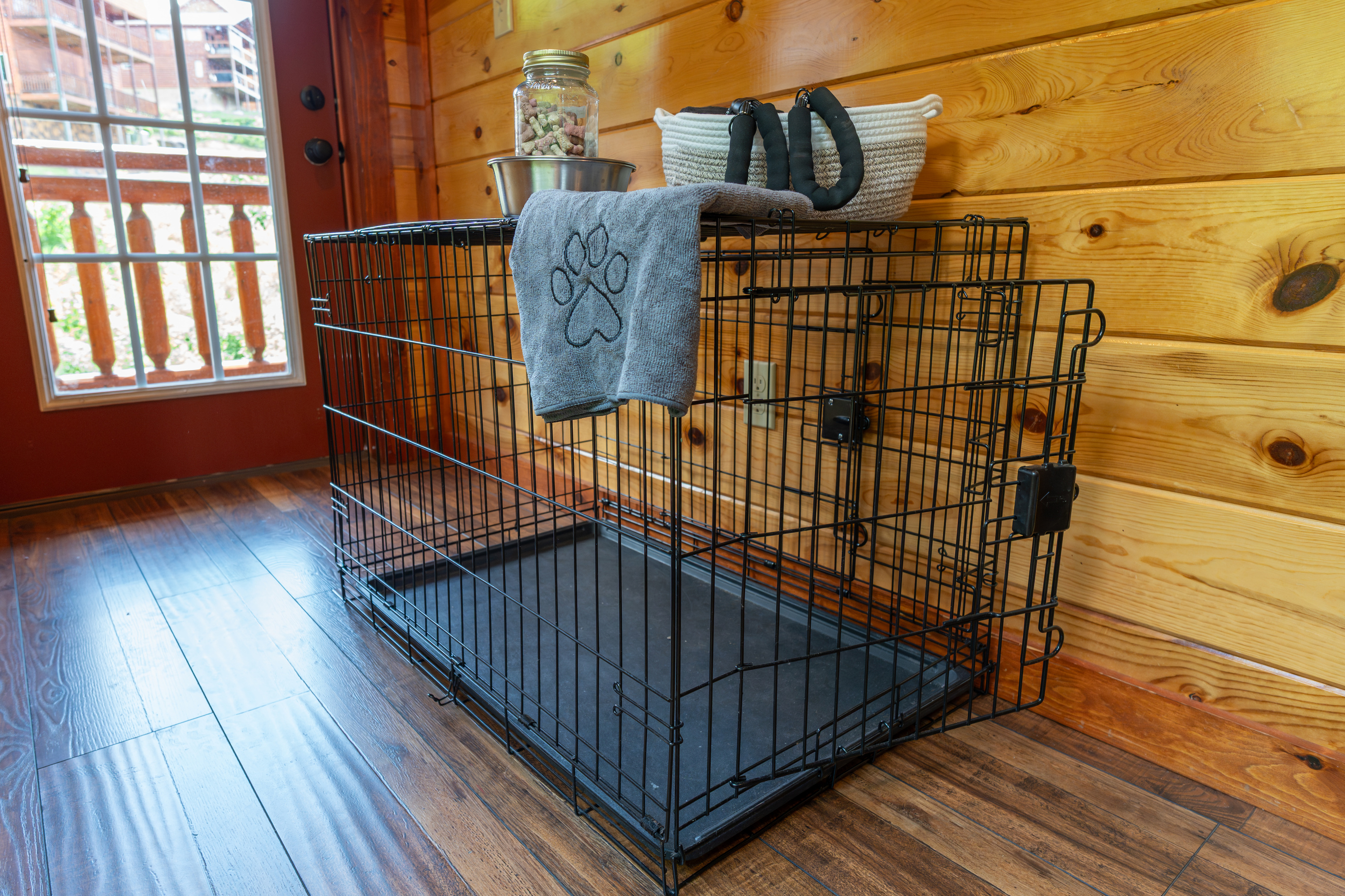 Even your fur baby will enjoy a private nook with treats, leashes, bowls and more.