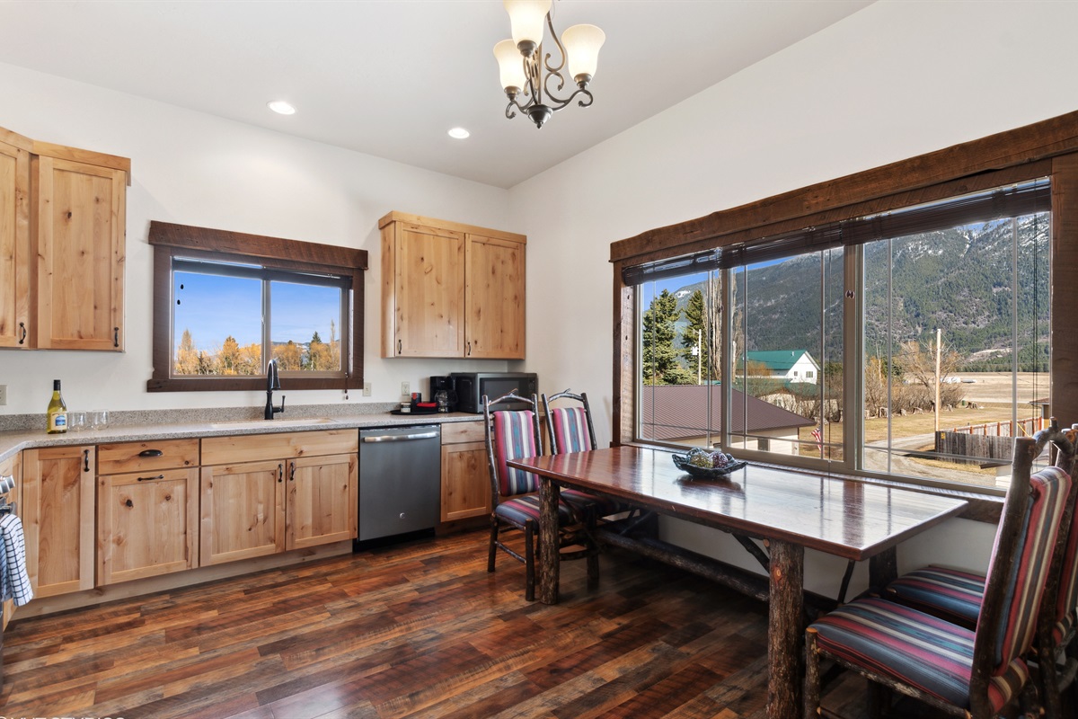 Gather family and friends for good times around the custom dining room table