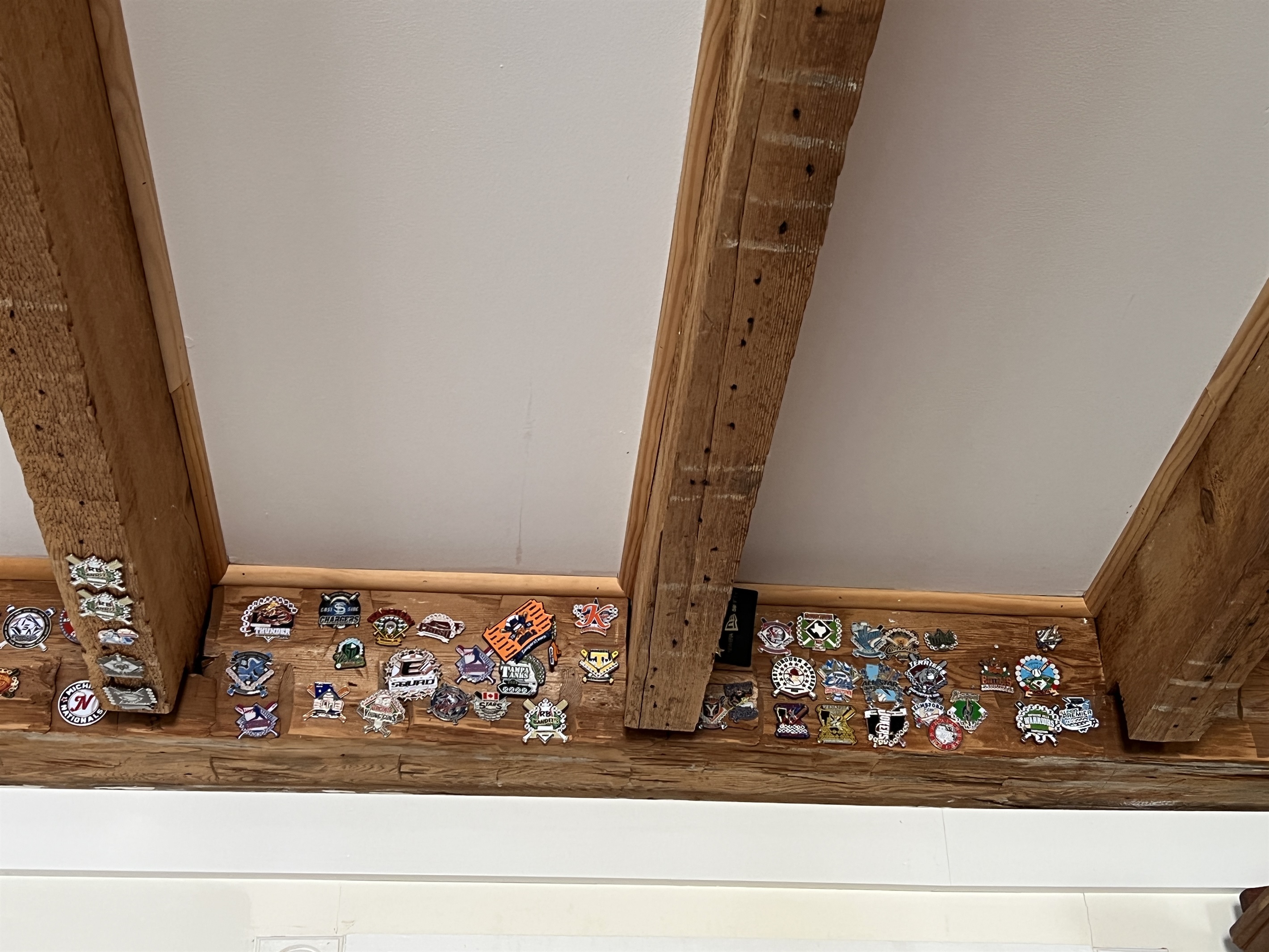 Cooperstown Dreams Park Teams trading pins left by past guests.
