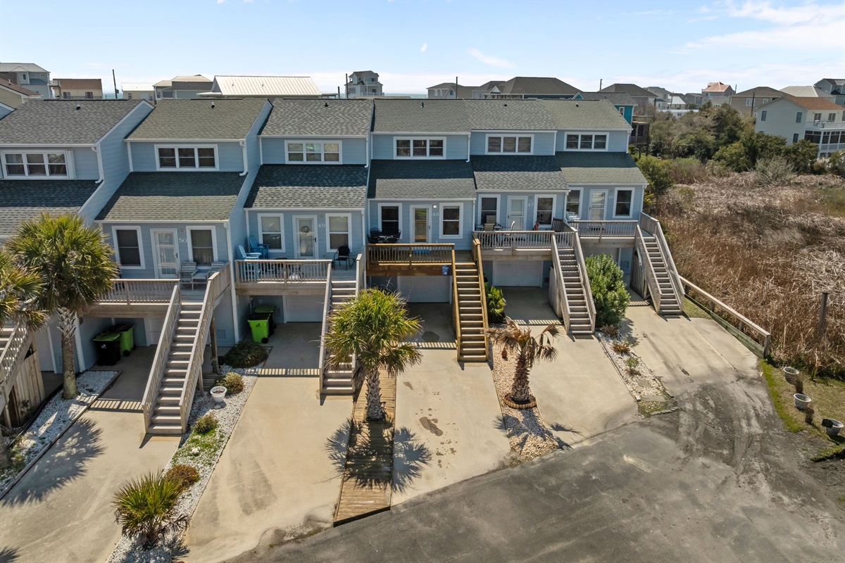 Aerial view of Bermuda Landing townhomes